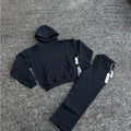 black hoodie and sweats set